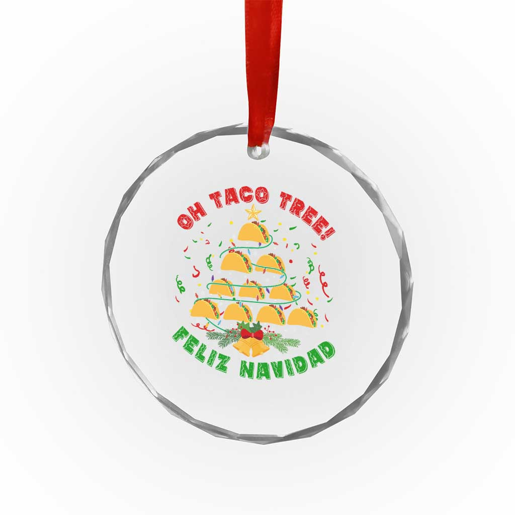Funny Mexico Xmas Crystal Glass Ornament Oh Taco Tree Tacos Lover TS09