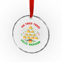 Funny Mexico Xmas Crystal Glass Ornament Oh Taco Tree Tacos Lover TS09