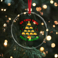 Funny Mexico Xmas Crystal Glass Ornament Oh Taco Tree Tacos Lover TS09