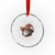 Funny Mexico Xmas Crystal Glass Ornament Santa Sombrero Feliz Navidad - Wonder Print Shop