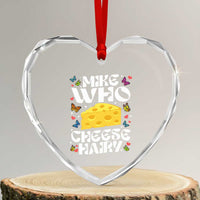 Funny Mike Who Cheese Hairy Heart Crystal Glass Ornament Inappropriate Adult Humor - Wonder Print Shop