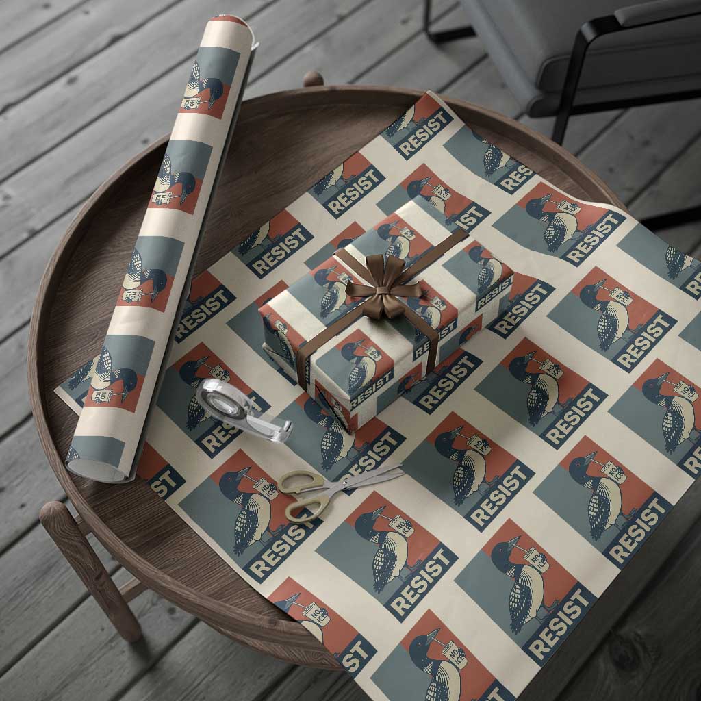 Funny Minnesota Common Loon Wrapping Paper Roll No Ice Please