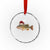 Funny Misspelled Fish Christmas Meme Crystal Glass Ornament - Wonder Print Shop