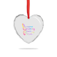 Funny Mom Saying Gift Heart Crystal Glass Ornament Mama Mommy Mom Bruh