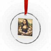 Funny Mona Lifta Muscle Mona Lisa Bodybuilding Fitness Gym Lover Crystal Glass Ornament - Wonder Print Shop