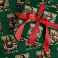 Funny Mona Lifta Muscle Mona Lisa Bodybuilding Fitness Gym Lover Wrapping Paper Roll - Wonder Print Shop