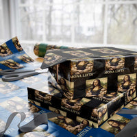 Funny Mona Lifta Muscle Mona Lisa Bodybuilding Fitness Gym Lover Wrapping Paper Roll - Wonder Print Shop
