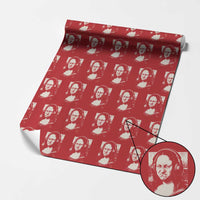 Funny Mona Lisa Wearing Headphones Bass Face Meme Wrapping Paper Roll Funny Classical Fine Art Parody Music Producer Graphic