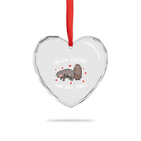 Funny Moo Deng Pesto Penguin Heart Crystal Glass Ornament In Da Clerb We All Fam Hearts - Wonder Print Shop