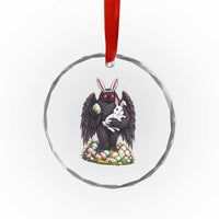 Funny Mothman Bunny Ears Crystal Glass Ornament Point Pleasant Cryptid Lover Gift