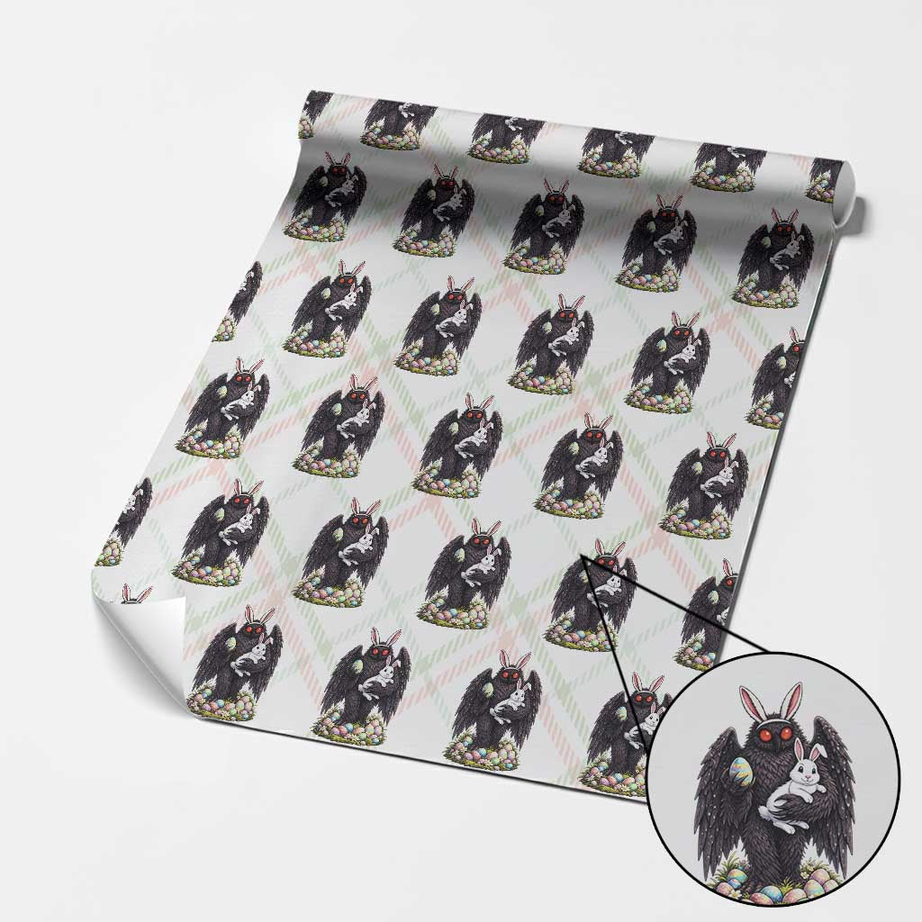 Funny Mothman Bunny Ears Wrapping Paper Roll Point Pleasant Cryptid Lover Gift