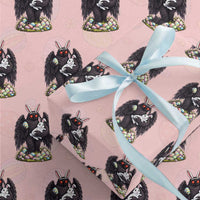 Funny Mothman Bunny Ears Wrapping Paper Roll Point Pleasant Cryptid Lover Gift