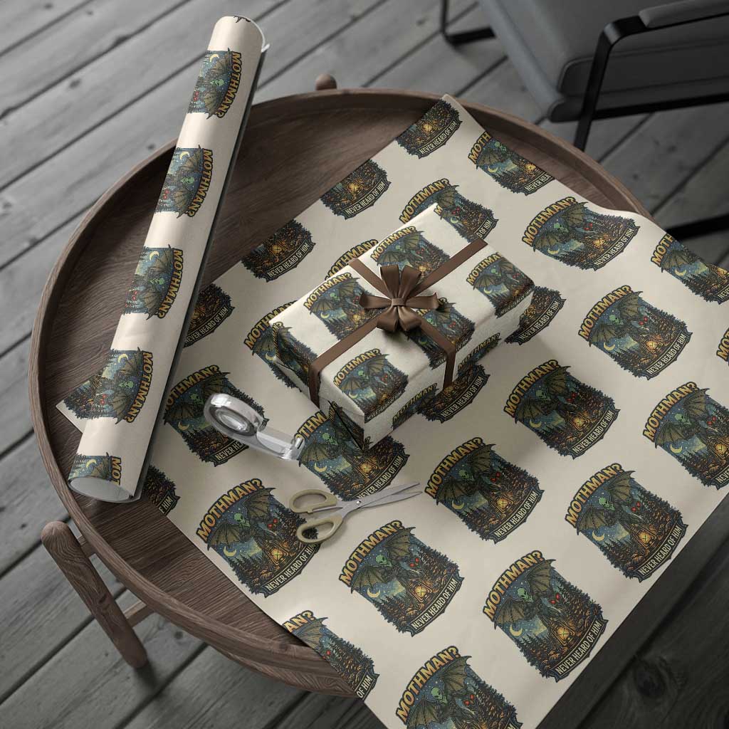 Funny Mothman Cryptid Believer Wrapping Paper Roll Never Heard Of Him