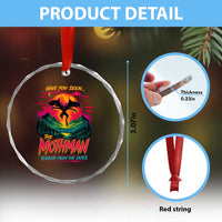 Funny Mothman Crystal Glass Ornament Have You Seen The Mothman Terror From The Skies Cryptid Legends