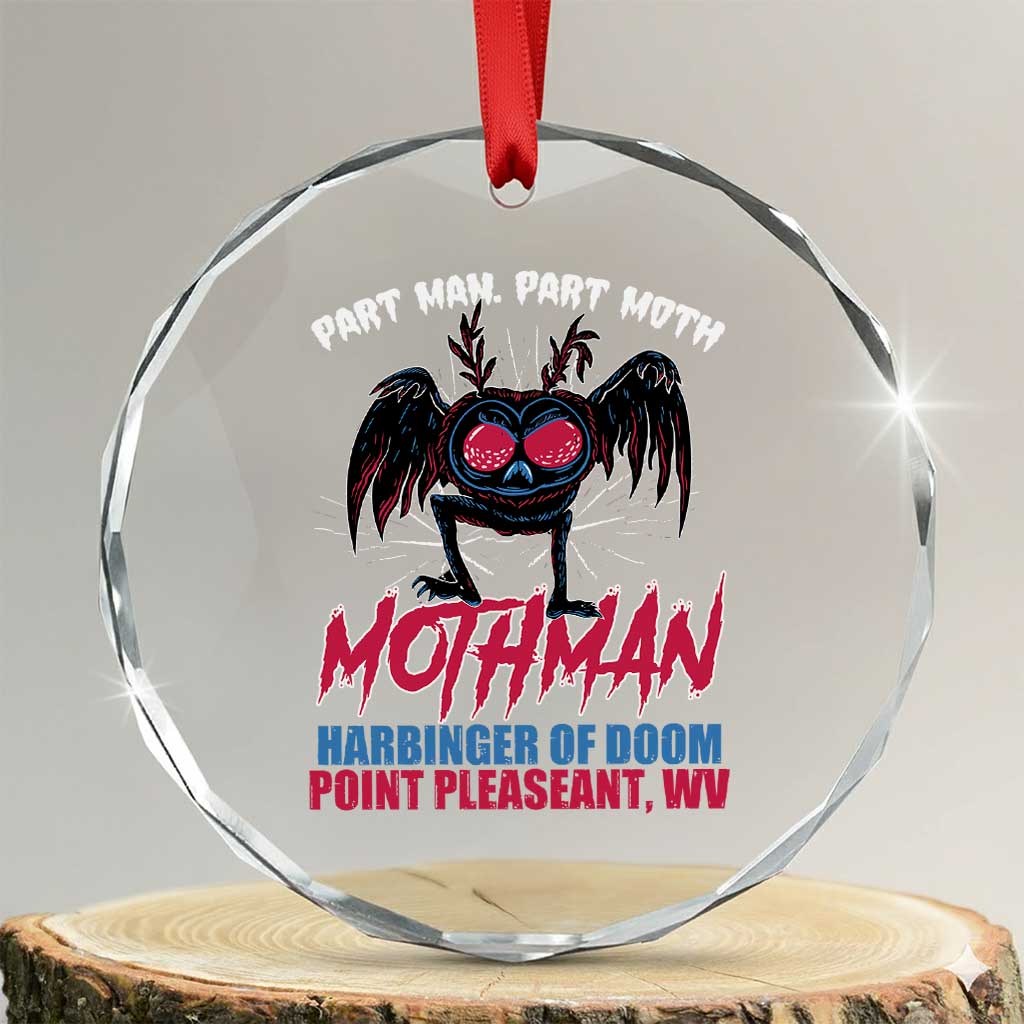 Funny Mothman Crystal Glass Ornament Part Man Part Moth Harbinger Of Doom Point Pleasent WV TS02