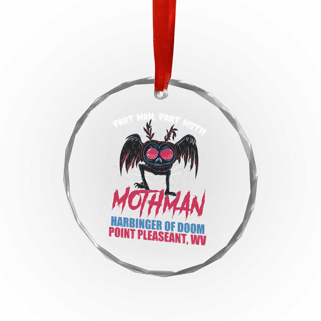 Funny Mothman Crystal Glass Ornament Part Man Part Moth Harbinger Of Doom Point Pleasent WV TS02