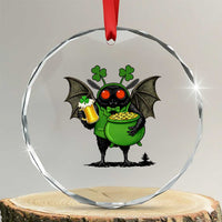 Funny Mothman Crystal Glass Ornament St Patricks Day Cryptid Gift
