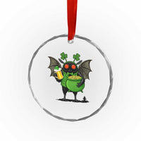 Funny Mothman Crystal Glass Ornament St Patricks Day Cryptid Gift