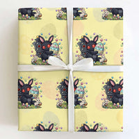 Funny Mothman Easter Bunny Ears Wrapping Paper Roll Cryptid Lover Gift