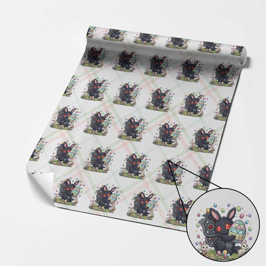 Funny Mothman Easter Bunny Ears Wrapping Paper Roll Cryptid Lover Gift