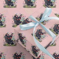 Funny Mothman Easter Bunny Ears Wrapping Paper Roll Cryptid Lover Gift