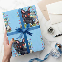 Funny Mothman Easter Bunny Ears Wrapping Paper Roll Cryptid Lover Gift