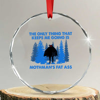 Funny Mothman Fat Ass Crystal Glass Ornament Vintage Cryptid Funny Moth Man Meme TS10