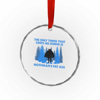 Funny Mothman Fat Ass Crystal Glass Ornament Vintage Cryptid Funny Moth Man Meme TS10