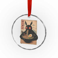 Funny Mothman Ramen Crystal Glass Ornament Japanese Kawaii Noodles Cryptid Retro Manga Anime TS10