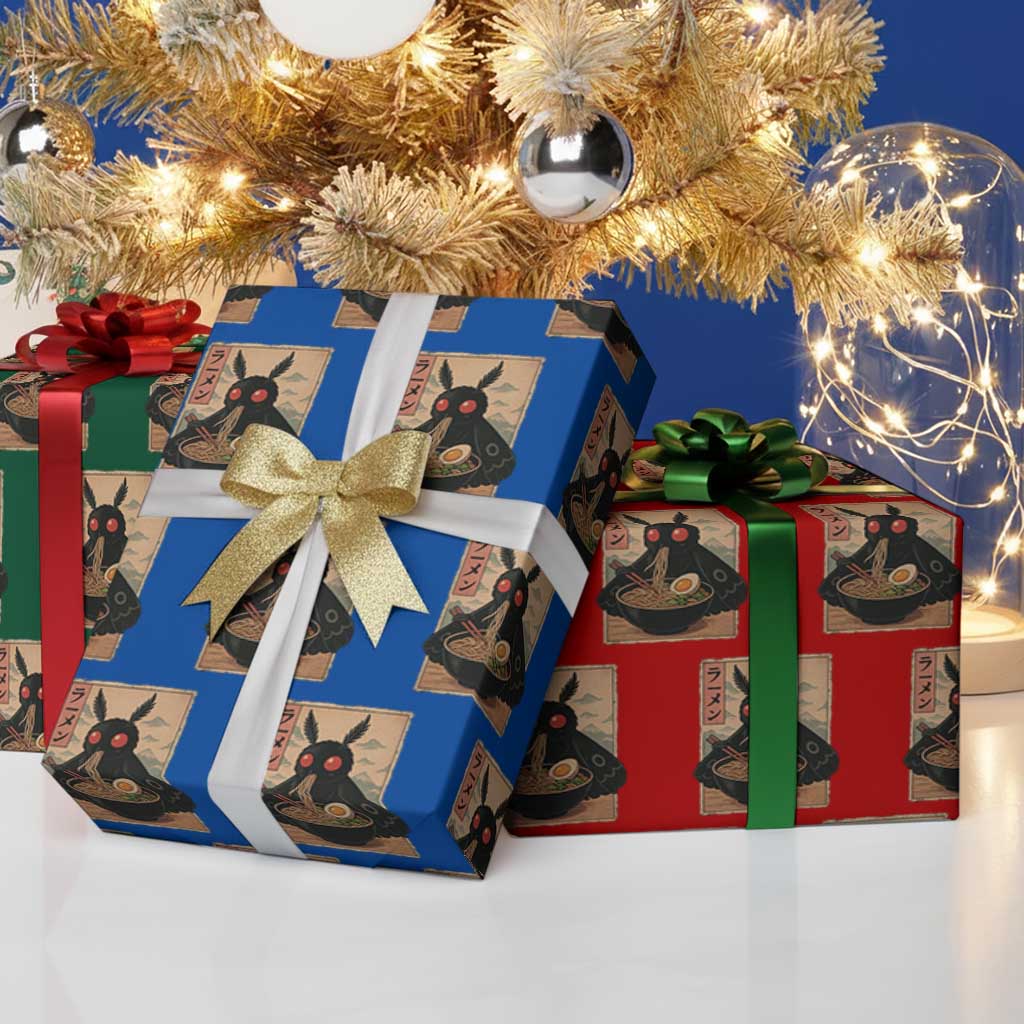 Funny Mothman Ramen Wrapping Paper Roll Japanese Kawaii Noodles Cryptid Retro Manga Anime - Wonder Print Shop