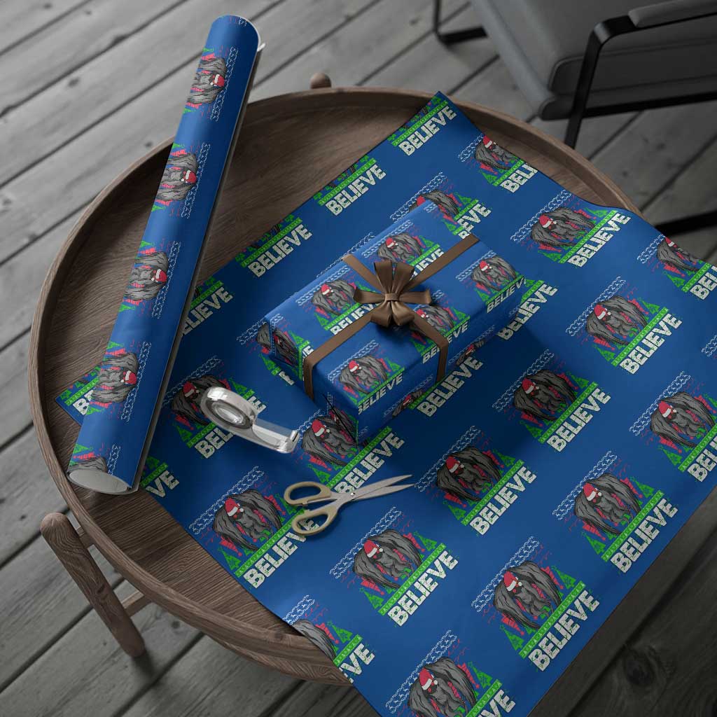 Funny Mothman Santa Wrapping Paper Roll Believe Merry Mothmas