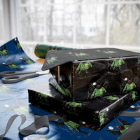 Funny Mothman St Patricks Day Wrapping Paper Roll Gift For Cryptid Lovers