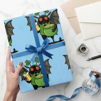 Funny Mothman Wrapping Paper Roll St Patricks Day Cryptid Gift