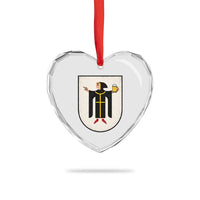 Funny Munich Oktoberfest Munchen Coat of Arms Heart Crystal Glass Ornament Münchner Kindl Beer Drinking