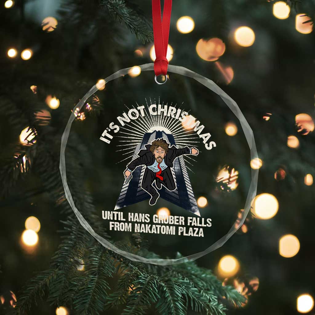 Funny Nakatomi Plaza Crystal Glass Ornament It's Not Xmas Until Hans Gruber Falls From Nakatomi Plaza TS11