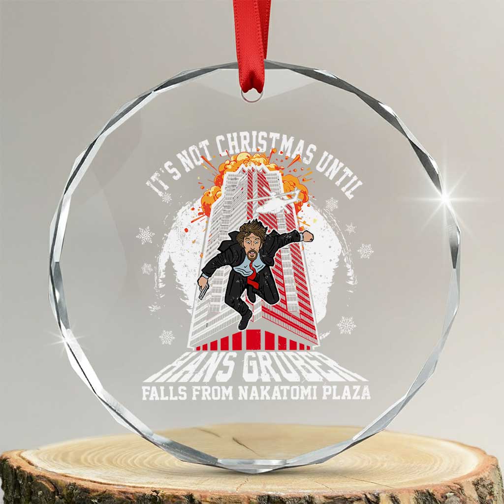 Funny Nakatomi Plaza Crystal Glass Ornament It's Not Xmas Until Hans Gruber Falls From Nakatomi Plaza Explode TS11