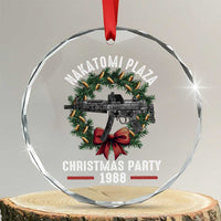 Funny Nakatomi Plaza Crystal Glass Ornament Xmas Party 1988 Xmas Bullet Gun Wreath TS11