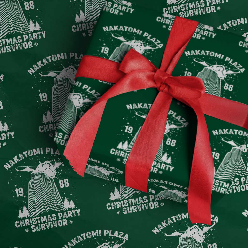 Funny Nakatomi Plaza Wrapping Paper Roll Xmas Party 1988 Survivor