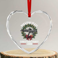 Funny Nakatomi Plaza Heart Crystal Glass Ornament Xmas Party 1988 Xmas Bullet Gun Wreath - Wonder Print Shop