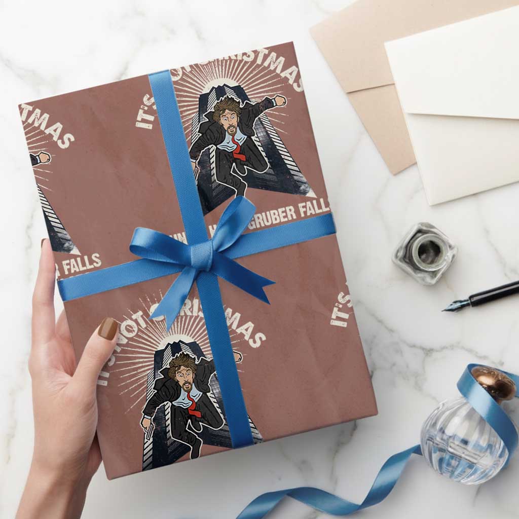 Funny Nakatomi Plaza Wrapping Paper Roll It's Not Christmas Until Hans Gruber Falls From Nakatomi Plaza - Wonder Print Shop