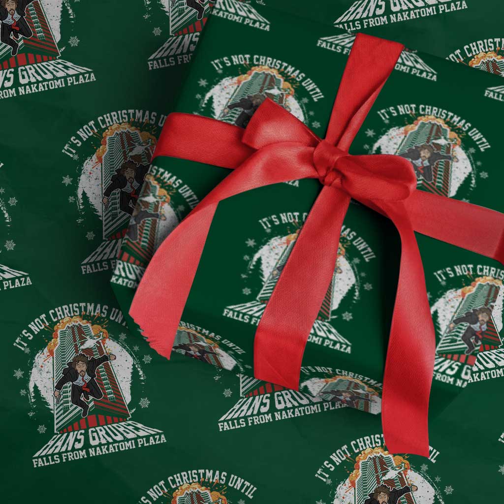 Funny Nakatomi Plaza Wrapping Paper Roll It's Not Christmas Until Hans Gruber Falls From Nakatomi Plaza Explode - Wonder Print Shop