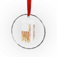Funny Native American Crystal Glass Ornament Grumpy Old Native I Do What I Want American Flag