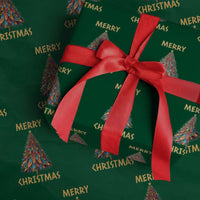 Funny Native American Eagle Feather Christmas Tree Wrapping Paper Roll - Wonder Print Shop