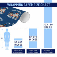 Funny Naughty Christmas Santa Wrapping Paper Roll I'm Laying On Your Present - Wonder Print Shop