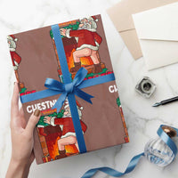 Funny Naughty Santa Wrapping Paper Roll Chestnuts Roasting On An Open Fire Dirty Food Pun Xmas Joke