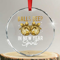Funny New Year Disco Ball Crystal Glass Ornament Balls Deep In New Year Spirit - Wonder Print Shop
