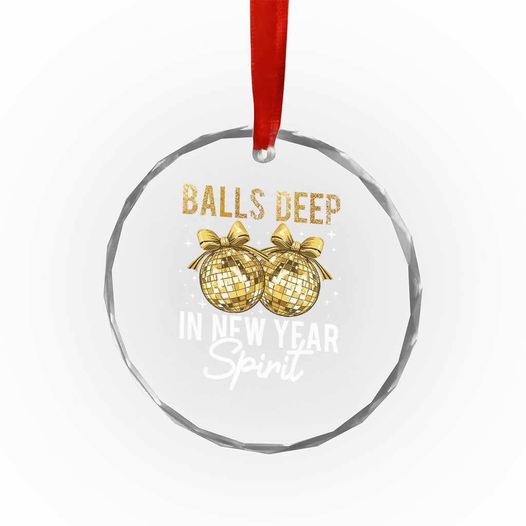 Funny New Year Disco Ball Crystal Glass Ornament Balls Deep In New Year Spirit - Wonder Print Shop