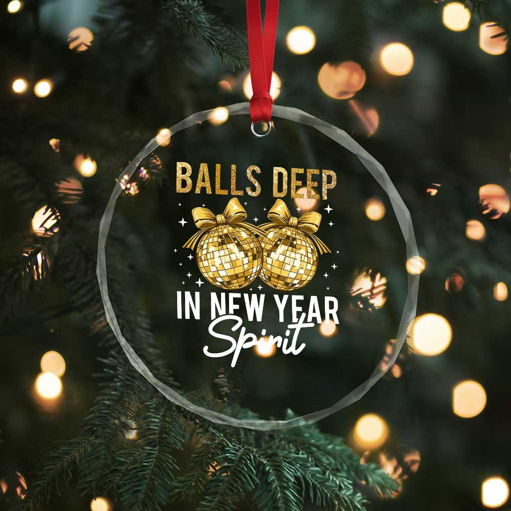 Funny New Year Disco Ball Crystal Glass Ornament Balls Deep In New Year Spirit - Wonder Print Shop