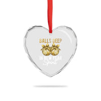 Funny New Year Disco Ball Heart Crystal Glass Ornament Balls Deep In New Year Spirit - Wonder Print Shop