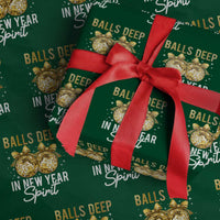 Funny New Year Disco Ball Wrapping Paper Roll Balls Deep In New Year Spirit - Wonder Print Shop